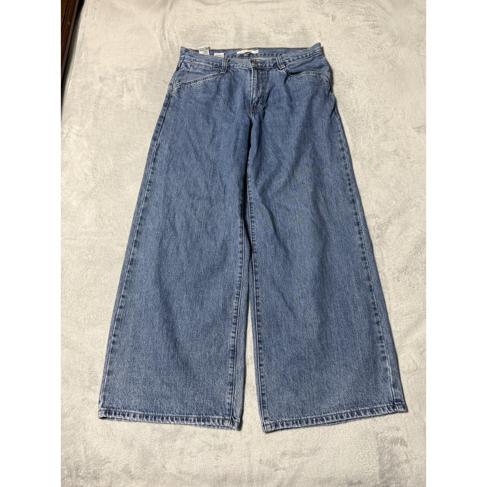 Levis 94 Baggy Wide Leg Jeans Womens 32 Blue Medium Wash 32x29.5